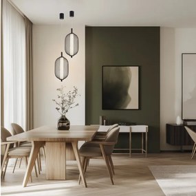 Lampada a sospensione su cavo PUMA LED/10W/230V Ø 15 cm nera