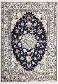 Nain Tappeto persiano 170x240 Blu (Iran) Annodato A Mano