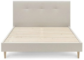 Letto matrimoniale imbottito beige con griglia 160x200 cm Tory - Bobochic Paris
