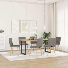 Sedie Da Pranzo 6 Pz Grigio Talpa İn Tessuto /
