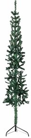 Albero Natale Artificiale Sottile A Metà Supporto Verde 210 Cm /