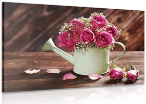 Stampa su tela – Rose in annaffiatoio