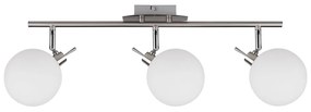 Lampada da soffitto in argento con paralume in vetro 12x62 cm Ghost - Candellux Lighting