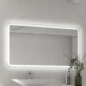 Specchio led 140x80 cm con cornice illuminante modello KA1400 - KAMALU