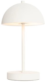 Lampada da tavolo da esterno bianca ricaricabile con LED dimmerabile a 3 livelli - Keira