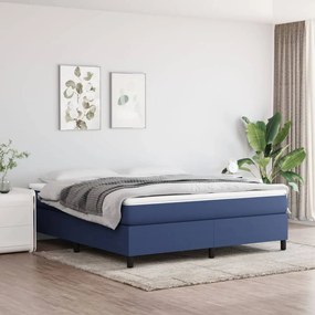 Giroletto A Molle Con Materasso Blu 160x200 Cm İn Tessuto /