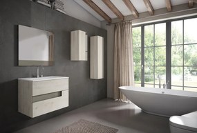 Mobile sottolavabo e lavabo Vision per vasca centrale betulla/tortora L 80 x H 55 x P 45 cm 2 cassetti