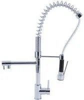 Rubinetto miscelatore per cucina con doccetta finitura cromo h.66x32 cm EFFEZ