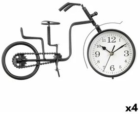 Orologio da Tavolo Bicicletta Nero Metallo 33 x 21 x 4 cm (4 Unità)