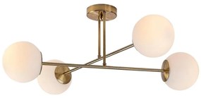 Rabalux 71082 - Lampadario a sospensione con supporto rigido KIARA 4xE27/35W/230V oro
