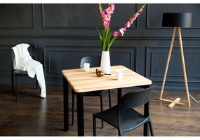 Tavolo da pranzo nero con gambe arrotondate TRIVENTI, 80 x 80 cm Triventi - Ragaba