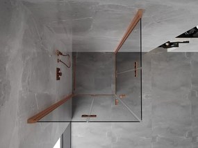 Mexen Mist-F Duo cabina doccia pieghevole 80 x 80 cm, trasparente, rame spazzolato - 8A6-080L-080P-65-00