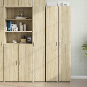 Credenza rovere sonoma 30x42,5x185 cm in legno multistrato