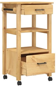 Carrello da cucina monza 48x40x90 cm in legno massello di pino