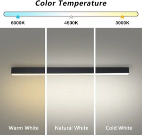 Brilagi - Plafoniera a LED per bagno SLEEKLINE LED/40W/230V nera IP44