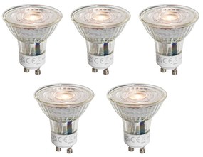 Set van 5 GU10 50mm LED lampen helder 4.5W 360 lm 2700K