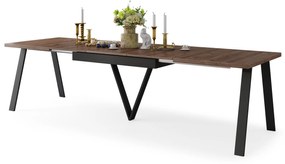 AVERY Rovere Marrone/struttura Nera - TAVOLO LOFT/INDUSTRIALE PER SALONE /SALA DA PRANZO ESTENDIBILE  - 2 MISURE A SCELTA!