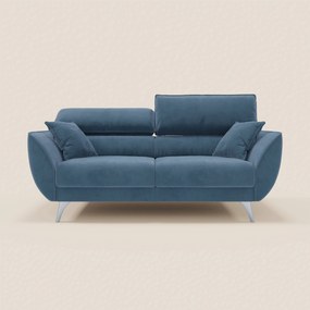 Michelangelo divano 2 e 3 posti con sedute allungabili e poggiatesta reclinabili in tessuto smacchiabile T30