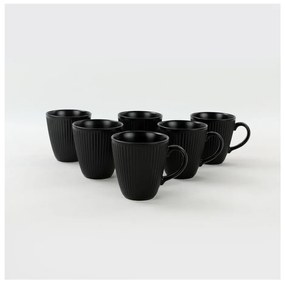 Tazze in ceramica nera in set da 6 pezzi 0,3 l - Hermia
