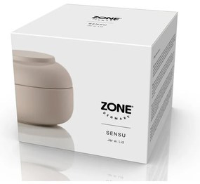 Organizer da bagno beige in gres per dischetti di cotone Sensu – Zone