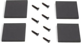 Gambe da tavolo Square rettangolari 72x60 cm in acciaio verniciato nero