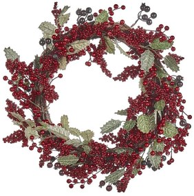 Ghirlanda natalizia rosso e verde ⌀ 45 cm PUROL Beliani