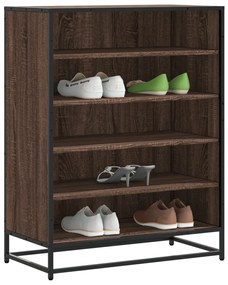 Scarpiera Rovere Marrone 75x38x97,5cm Legno Multistrato Metallo /