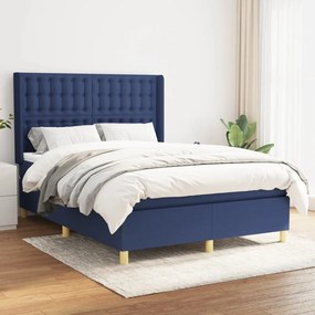 Giroletto A Molle Con Materasso Blu 140x190 Cm İn Tessuto /