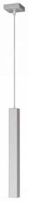 Square tube sospensione 1 luce grigio cavo cm.250 con base 1173-s1-gr