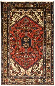 Sandjan Tappeto persiano 130x210 Rosso (Iran) Annodato A Mano