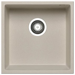 Lavello integrato 1 vasca PYRAMIS Tetragon granito L 40 x L 40 cm beige