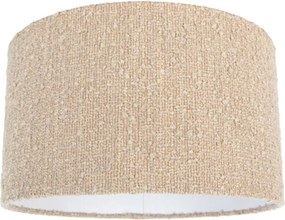 Paralume in tessuto beige con tessuto bouclé 35/35/20
