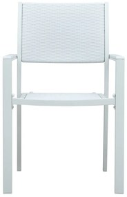 Set da pranzo da giardino 9 pz bianco