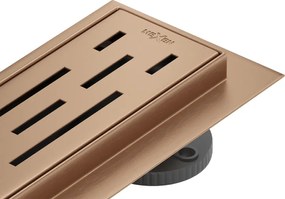 Mexen Flat 360° M01 scarico lineare rotante 60 cm, rame spazzolato - 1C20060-40