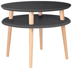 Tavolino da salotto rotondo color antracite ø 57 cm Ufo – Ragaba