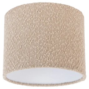 Paralume in tessuto beige con tessuto Teddy 18/18/14