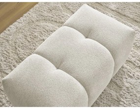 Poggiapiedi bianco con rivestimento in ciniglia Roxelane – Bobochic Paris