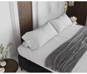 Letto matrimoniale imbottito antracite con contenitore 140x200 cm Tate - Maison de Rêve