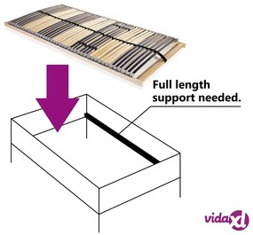 vidaXL Rete a Doghe 7 Zone con 42 Doghe 100x200 cm