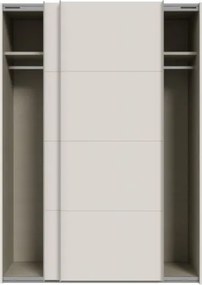 Armadio Guardaroba 2 Ante Scorrevoli Con Barra Appendiabiti Sofi Beige