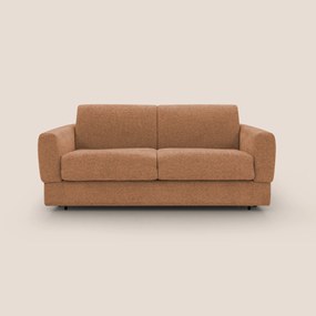 Happy Divano letto matrimoniale con materasso h18 cm in tessuto impermeabile T10 arancio