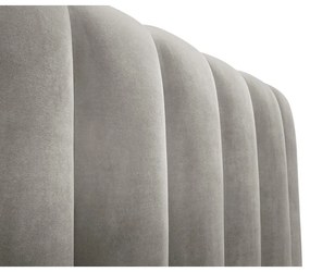Letto matrimoniale imbottito grigio chiaro con contenitore con griglia 180x200 cm Kelp - Micadoni Home