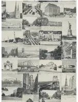 Tapete New York Postcard von Ralph Lauren - Black