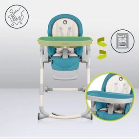 Lionelo - Seggiolone da pranzo per bambini CORA Ocean