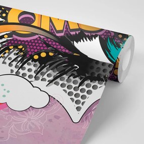 Carta da parati – Graffiti verde occhio