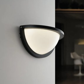 Applique LED moderno da esterno Detroit nero INTEC IP54