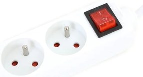 Prolunga con interruttore 5Z Type E 5m bianco