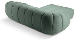 Divano angolare in verde chiaro (con penisola a sinistra) Diana – Micadoni