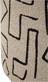 Poggiapiedi beige con rivestimento in bouclé Nairobi – Mauro Ferretti