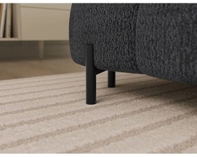 Divano angolare grigio scuro allungabile (con penisola a destra/a U) con rivestimento in bouclé Feraria – ELTAP